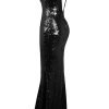 Black sequin maxi dress