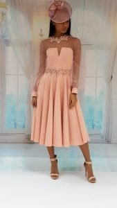 presleyblue.ie stunning embellished occasion dress with mesh sleeves