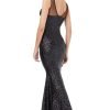 Black sequin maxi dress fishtail skirt www.presleyblue.ie