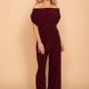 Stunning Carbon Jersey Jumpsuit Plum