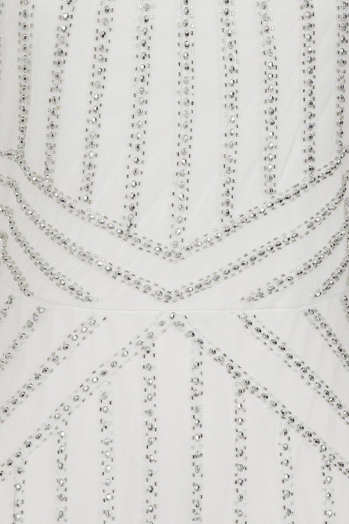 vintage inspired white embellished bridal gown