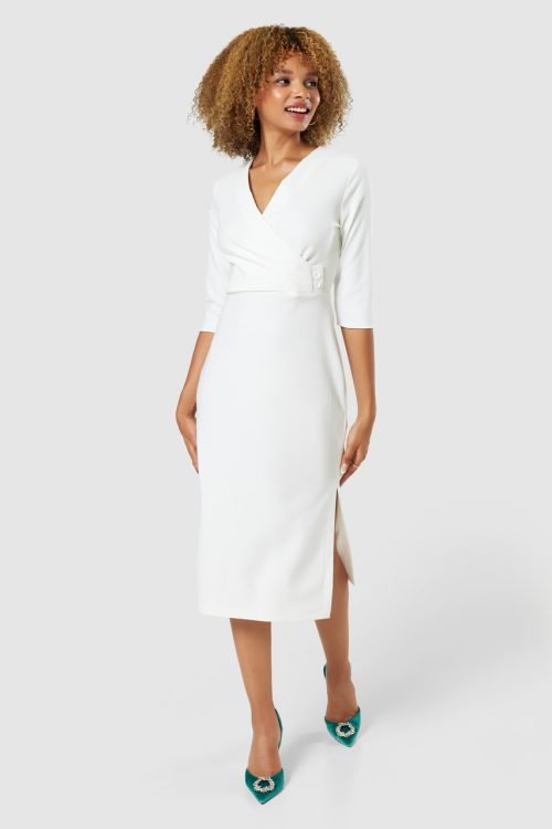 Closet London Ivory White Dress