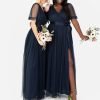 Navy Faux Wrap Anaya with Love maxi dress