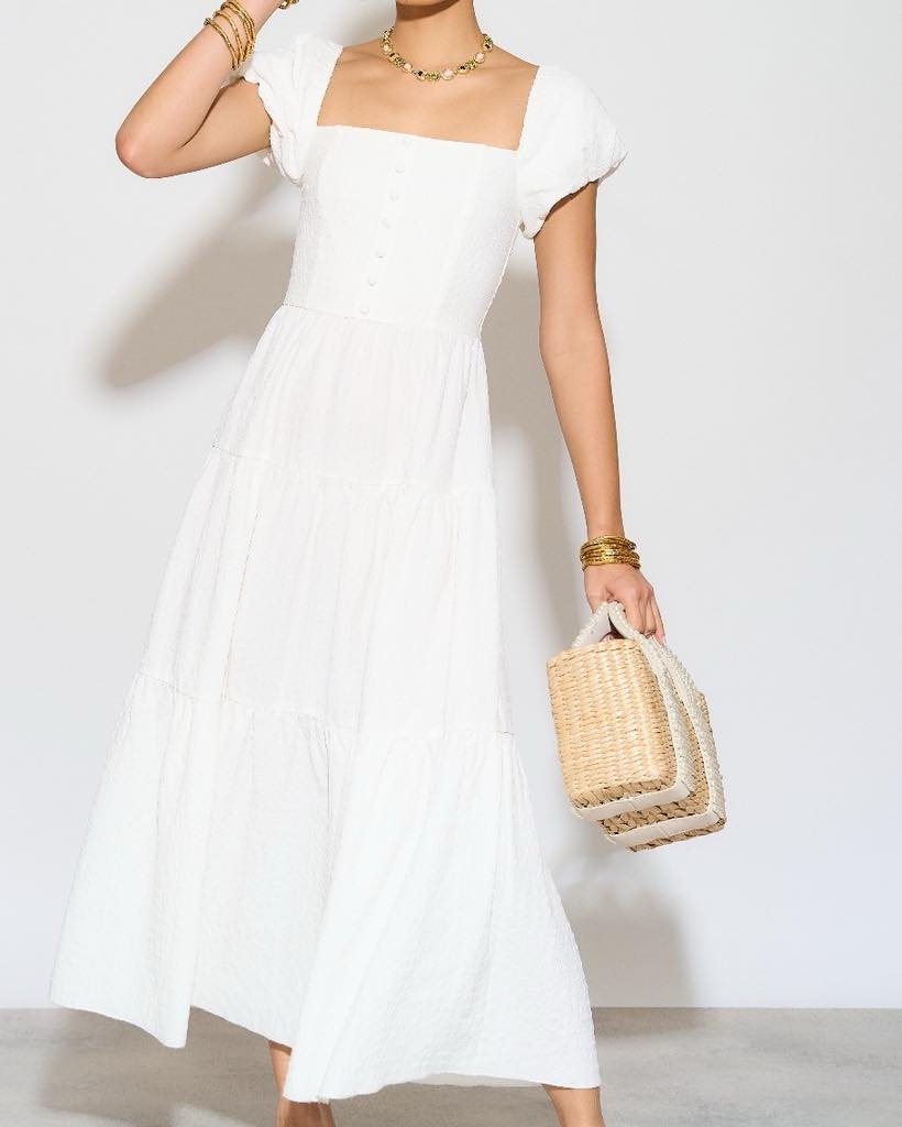 White summer dress at Presley Blue White Summer Dress at Presley Blue