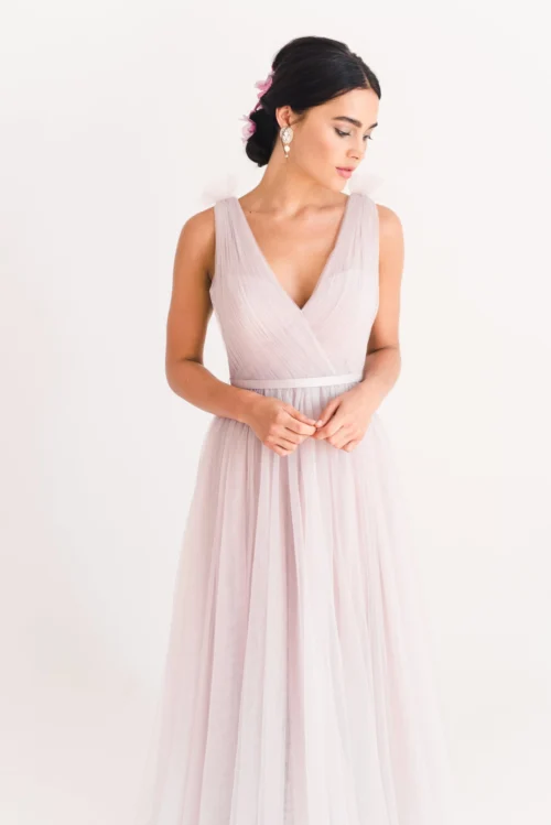 Grace Bridesmaid Dress In Smoked Orchid Super Soft Tulle