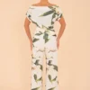 ATOM LABEL carbon jumpsuit in the ivory floral print at www.presleyblue.ie