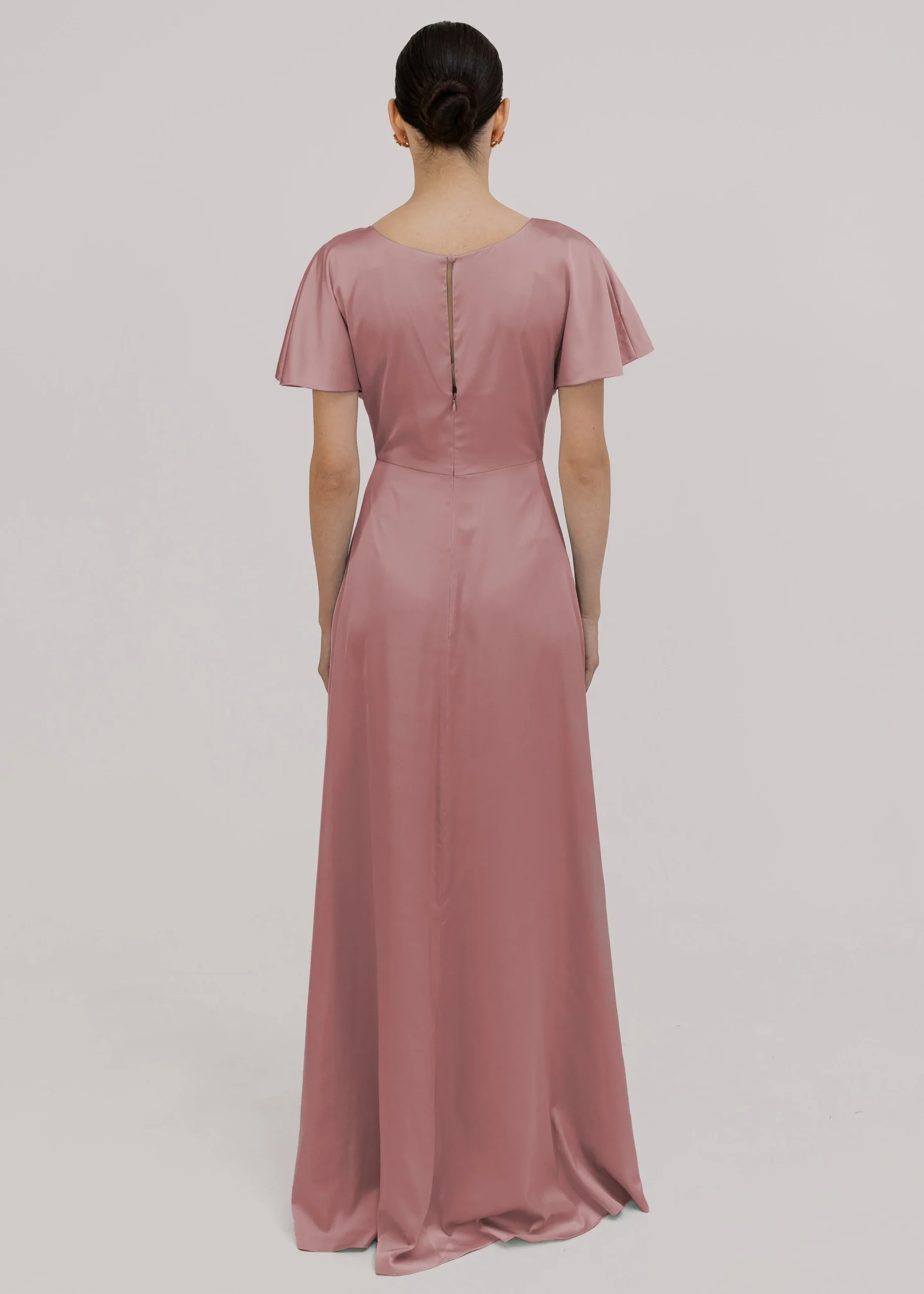 Camilla Bridesmaid Dress in Rose Pink Satin at www.presleyblue.ie