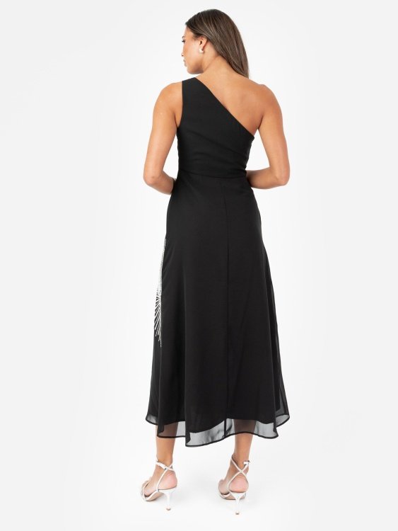 Maya Black One Shoulder Embellished Midaxi Dress at www.presleyblue.ie