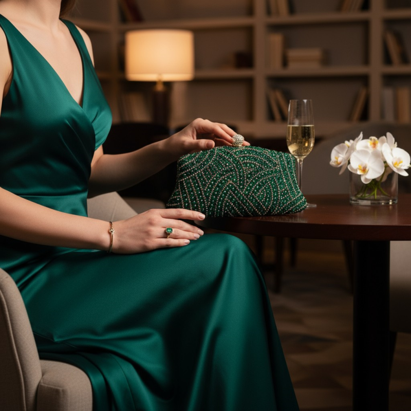 GATSBY LUXE CLUTCH BAG - EMERALD GATSBY LUXE CLUTCH BAG - EMERALD