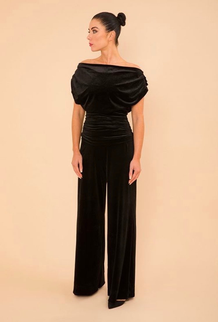 Black Velvet Jumpsuit from ATOM