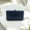 Navy Sparkle Clutch Bag