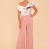 jumpsuit in blush & blush floral