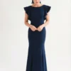 TH_THCeceliaBridesmaidDressinnavy Cecelia moss crepe bridesmaid dress at www.presleyblue.ie