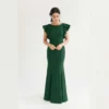 TH_THCeceliaForestGreenBridesmaidDressinForestGreen Cecelia moss crepe bridesmaid dress at www.presleyblue.ie