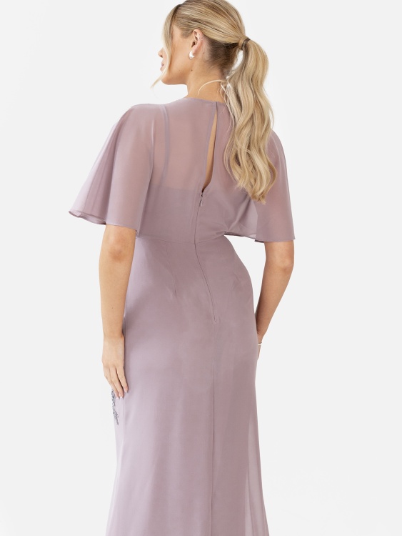 Moody Lilac floral gown at www.presleyblue.ie